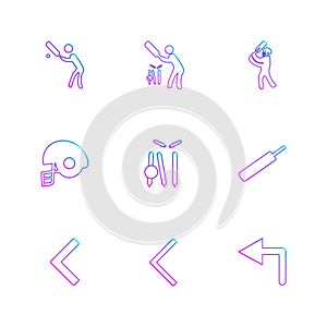 Sports , games , atheletes , eps icons set vector
