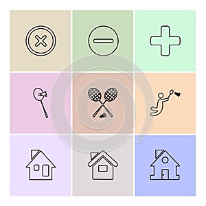 Sports , games , atheletes , eps icons set vector