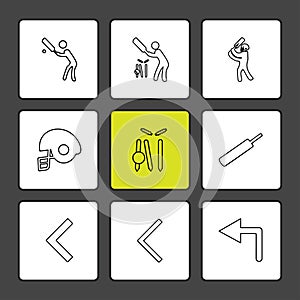 Sports , games , atheletes , eps icons set vector