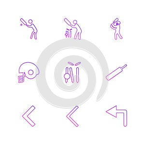 Sports , games , atheletes , eps icons set vector