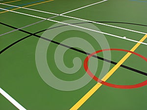 Sports hall floor markings