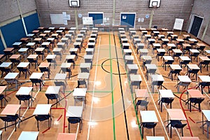 Sports Hall set-up for exams