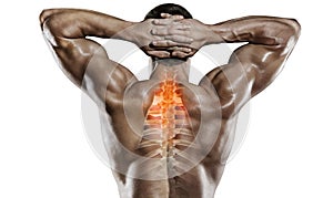 Sports and healthcare. Spine pain.