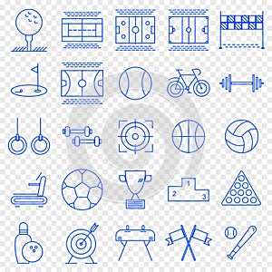 Sports Icon set. 25 Vector Icons Pack