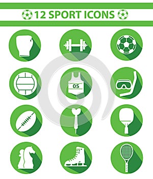 Sports icons,Green version