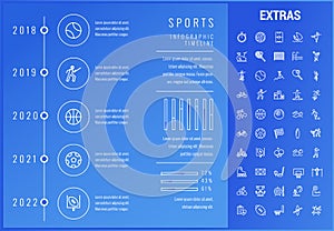 Sports infographic template, elements and icons.