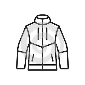 Sports jacket icon line design. Sports, jacket, icon vector illustrations. Sports jacket editable stroke icon.