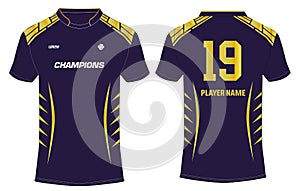 Sports t-shirt jersey design vector template, sports jersey.PSL - Pakistan Super  League Jersey Concept. Quetta Gladiators Jersey photo