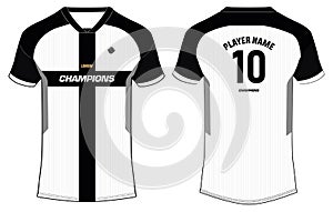 Sports jersey t shirt design concept vector template  Parma Calcio jersey concept with front and back view for football  Cricket photo