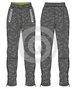 Sports Jogger bottom Pants design vector template, Track pants concept with front and back view, Sweatpants for running, jogging,