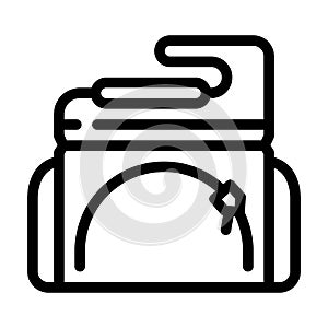 sports lunchbox bag line icon vector illustration