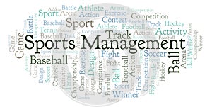 Sports Management word cloud.