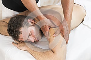 Sports massage at the massage parlor