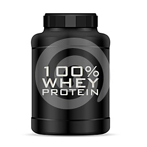 Sports nutrition can vector Protein bottle