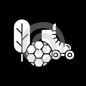 Sports and outdoors dark mode glyph icon