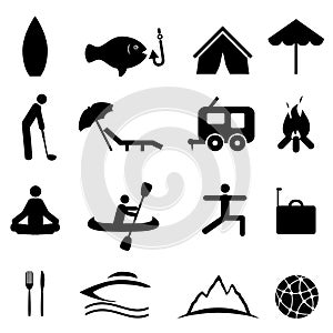 Sports and recreation icons photo