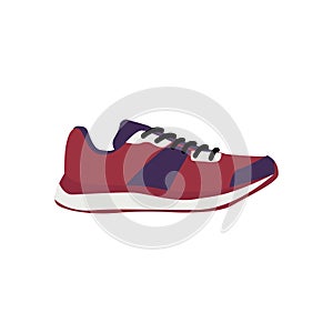 Sports shoe. Stylish sneaker. White background. Vector illustration. EPS 10.