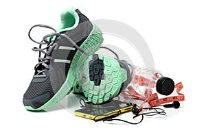 Sports shoes and gym accessorie