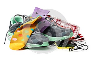 Sports shoes and gym accessorie