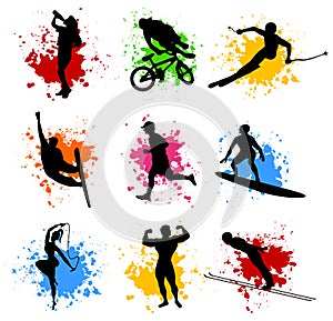 Sports silhouettes