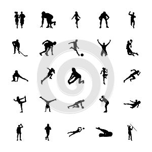 Sports Silhouettes Icons Pack