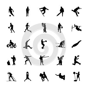 Sports Silhouettes Icons Set