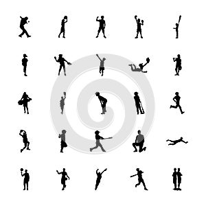 Sports Silhouettes Icons Set