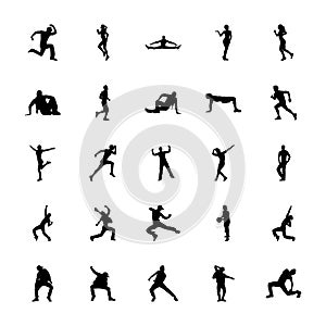 Sports Silhouettes Icons Set