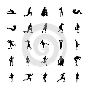 Sports Silhouettes Icons Set