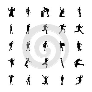 Sports Silhouettes Icons Set