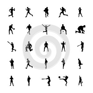 Sports Silhouettes Icons Set