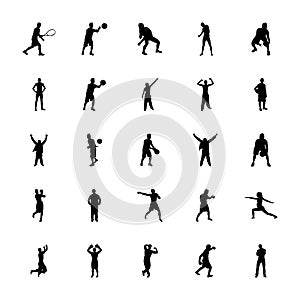 Sports Silhouettes Icons Set