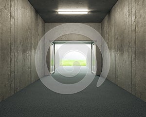 Sports Stadium Tunnel Entrance
