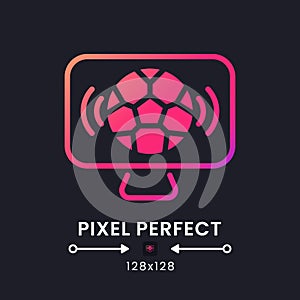 Sports streaming pink solid gradient desktop icon on black