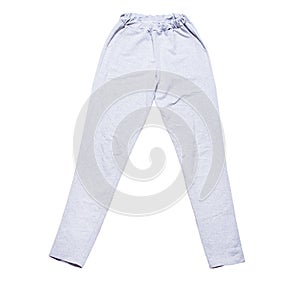 Sports sweat pants isolated on a white background