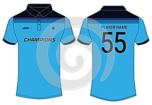 Sports t shirt Jersey design concept  for England cricket Illustrator Vector template.