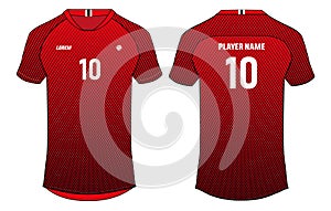 Sports t-shirt jersey design vector template, sports jersey concept with front and back view for Cricket, Turkey Football