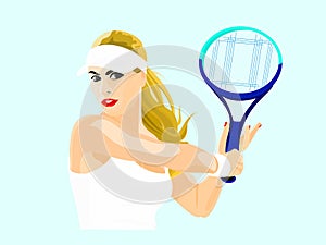 sports tennis girl tennis player drawing illustration