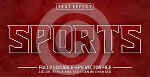 Sports text editable style effect