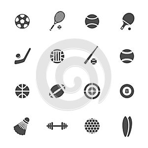 Deportes tema conjunto compuesto por iconos 