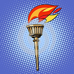 Sports torch, fire torchbearer photo