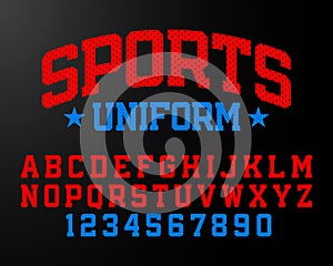 Sports uniform style font