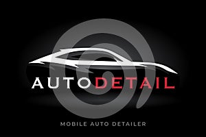 Sports vehicle auto detailer logo photo