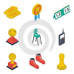 Sports Winning Awards Isometric Vectors