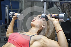 Sports woman in the gym