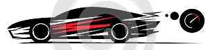 Sportscar silhouette icon