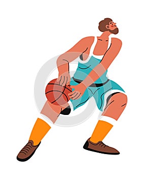 Sportsman, basketball player in uniform vector