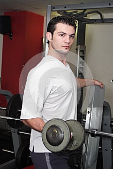 Sportsman at a gym