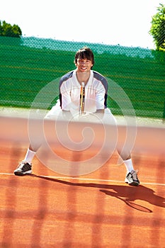 Sportsman playing tennis