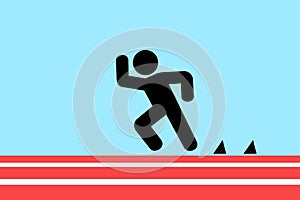 Sportsman, runner, sprinter and athlete is running photo